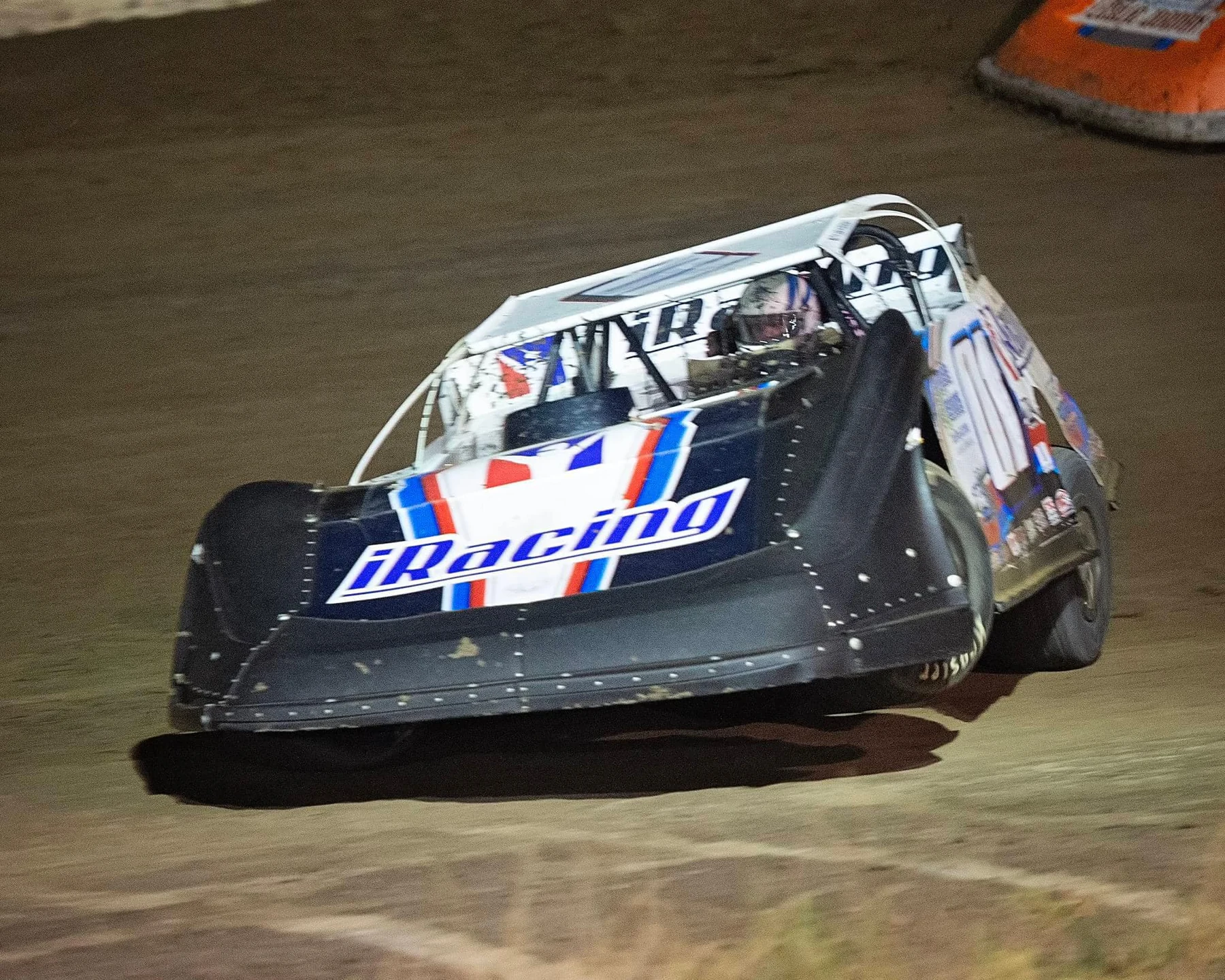Tyler Hudson racing the No. 01 604 Late Model at Greenville Speedway during the 2024 season