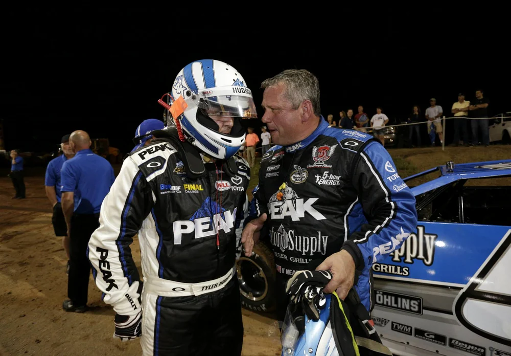 Tyler Hudson during the PEAK Stock Car Dream Challenge